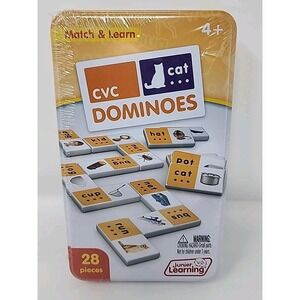 NEW Junior Learning CVC Match & Learn Dominoes 28‎ Pieces Ages 4+ SEALED